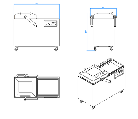 600SA Double Chamber Vacuum Machine